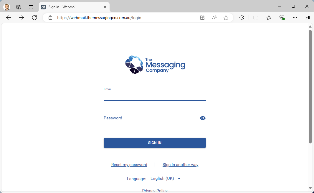 Webmail - One-time code - Sign in page.png
