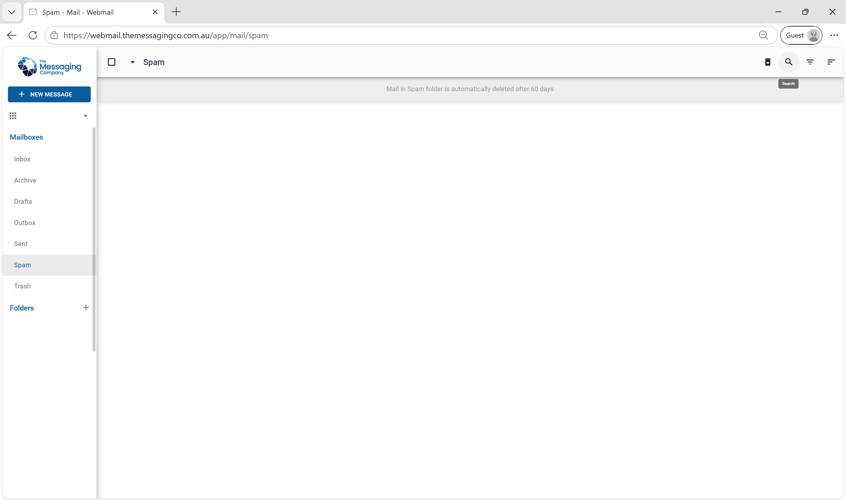 2 Spam folder select Search.png