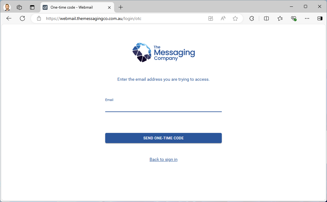 Webmail - One-time code - Request code.png