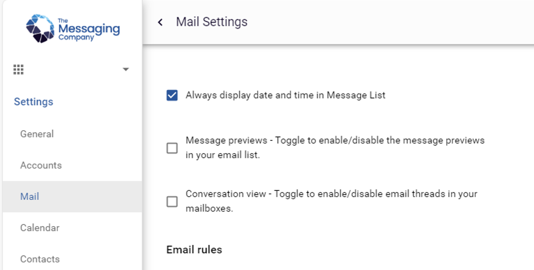 Webmail - Mail Settings - Always display date and time in Message List.png